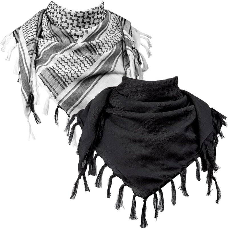 Free Soldier Scarf Military Shemagh Tactical Desert Keffiyeh Head Neck Scarf Arab Wrap with Tassel for Men Women - Image 1